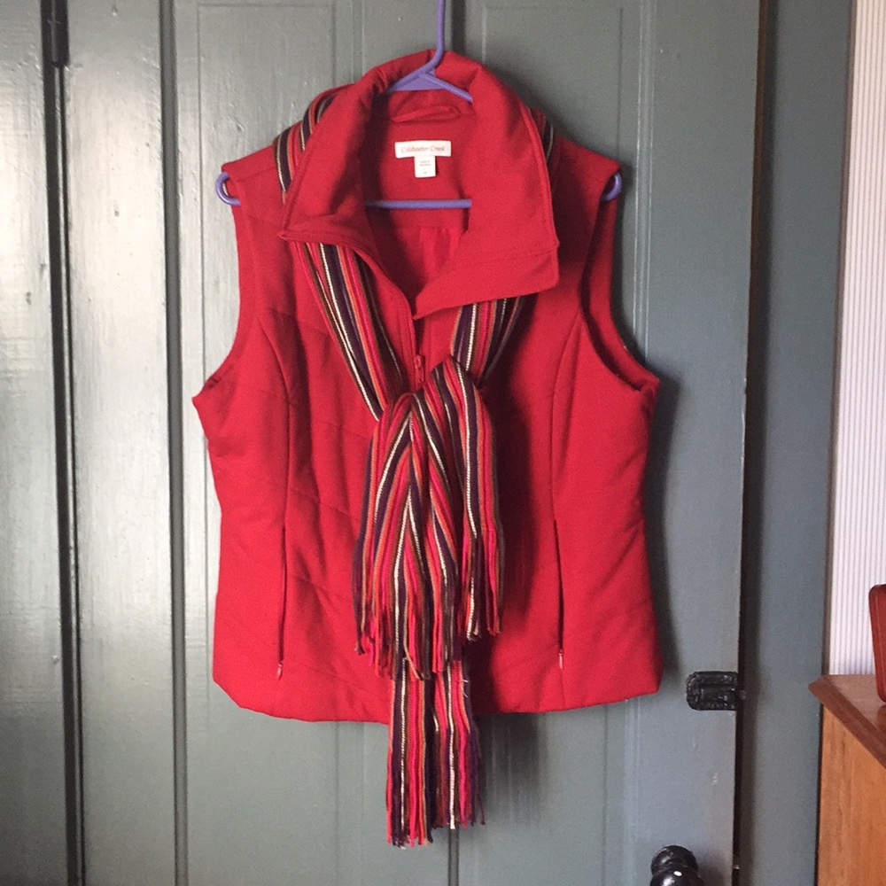 Cold water Creek vest and scarf (never worn)